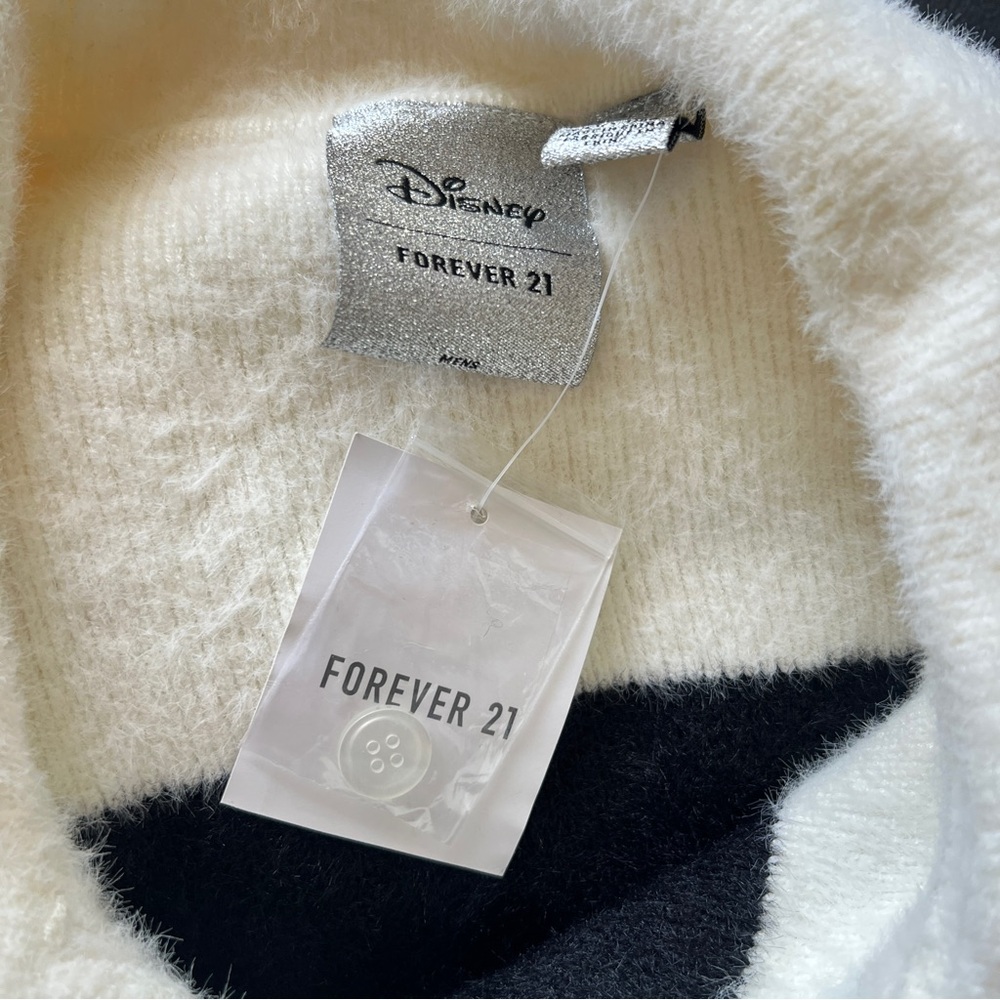 Disney x Forever 21 Mickey Mouse Fuzzy Striped Polo Rugby Sweater Size XXL Men’s - Picture 11 of 13